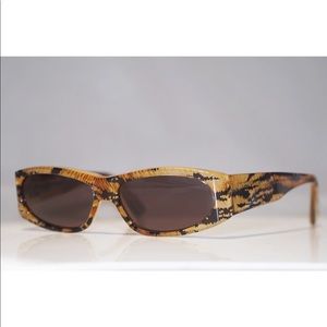 DOLCE & GABBANA 1990 Vintage Womens Designer Sunglasses Brown •WITH CASE•